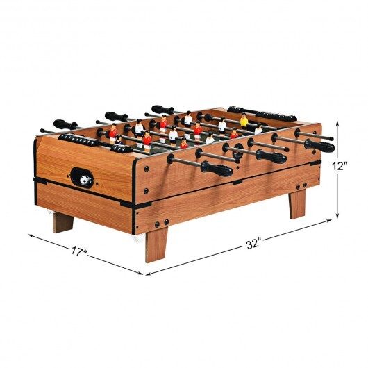 4-in-1 Combo Game Table Set Foosball Table with Billiards and Hockey W2B