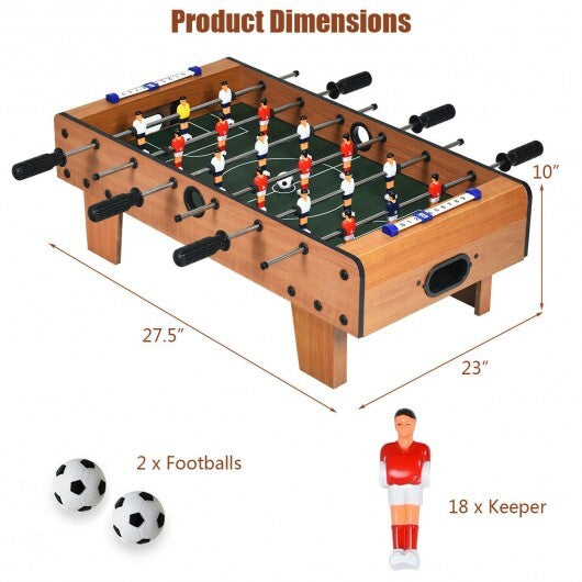 27 Inch Foosball Table Mini Tabletop Soccer Game W2B