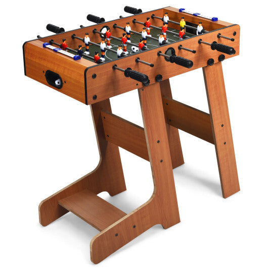 Space Saving Table Football with Durable Handle and 2 Footballs