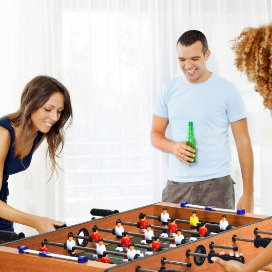 Space Saving Table Football with Durable Handle and 2 Footballs