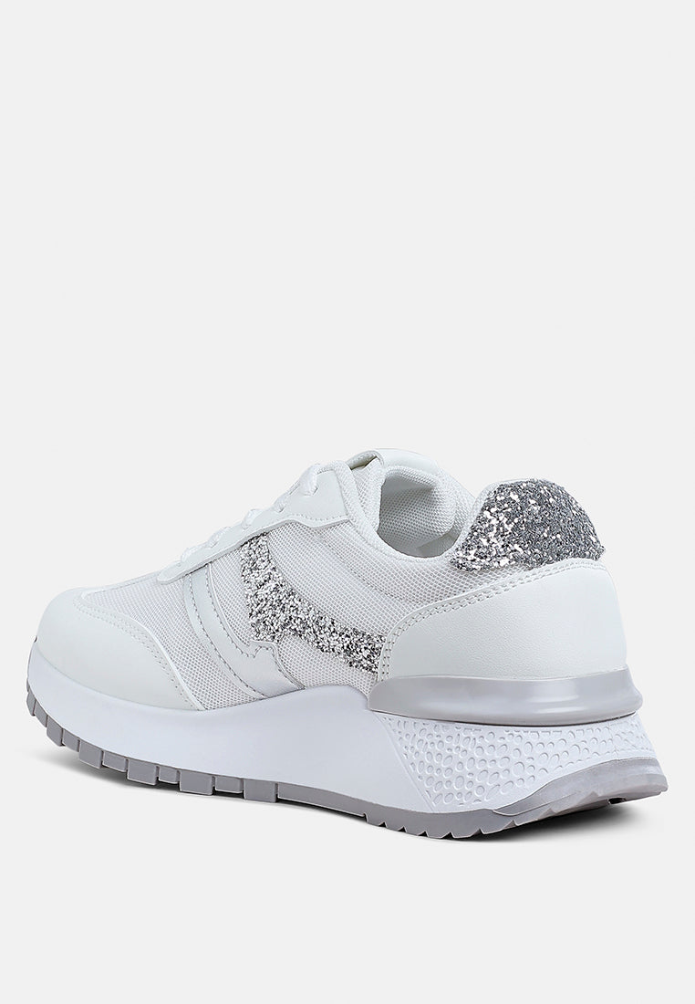 Tapers Glitter Detail Chunky Sneakers-2
