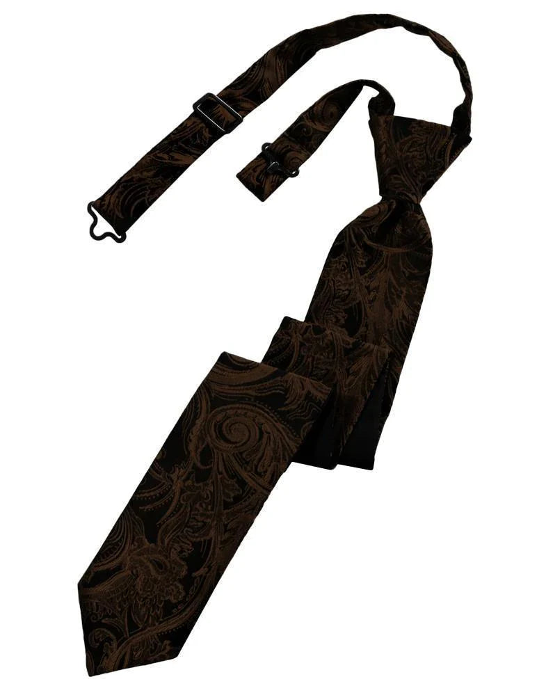 Tapestry Skinny Necktie Pre- Tied Tux-USA
