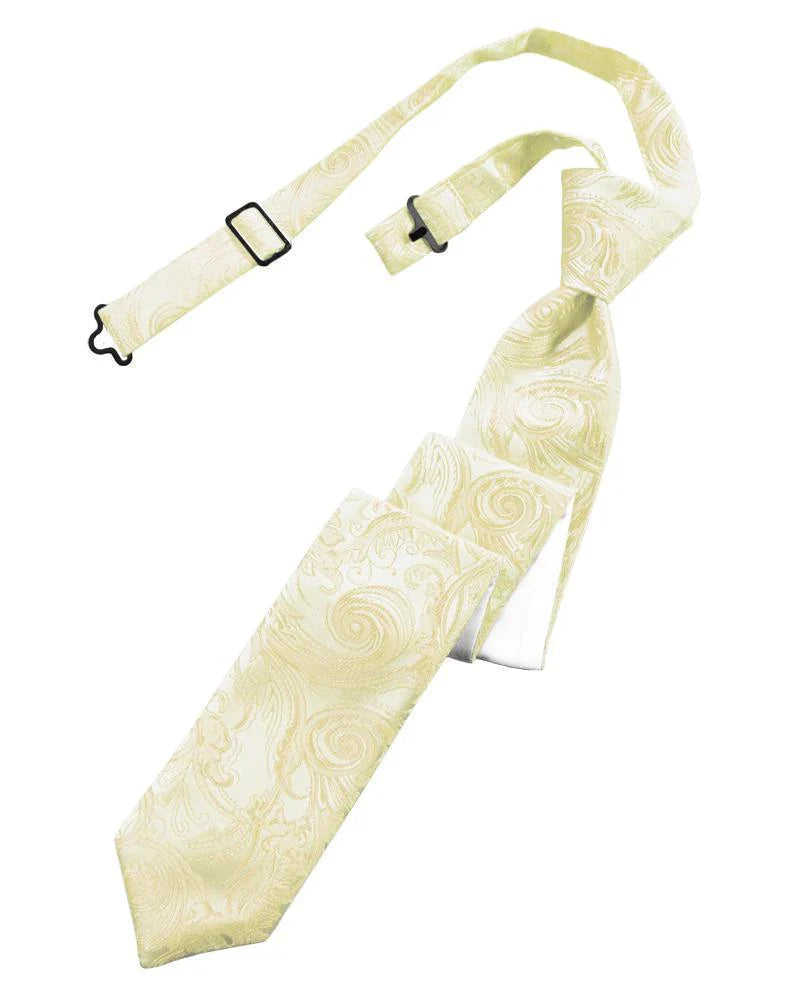 Tapestry Skinny Necktie Pre- Tied Tux-USA