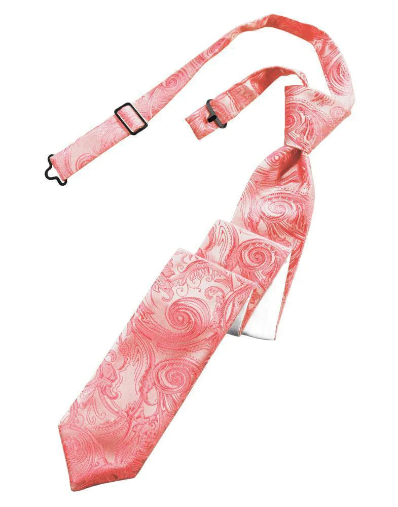 Tapestry Skinny Necktie Pre- Tied Tux-USA