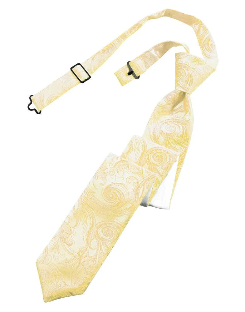 Tapestry Skinny Necktie Pre- Tied Tux-USA