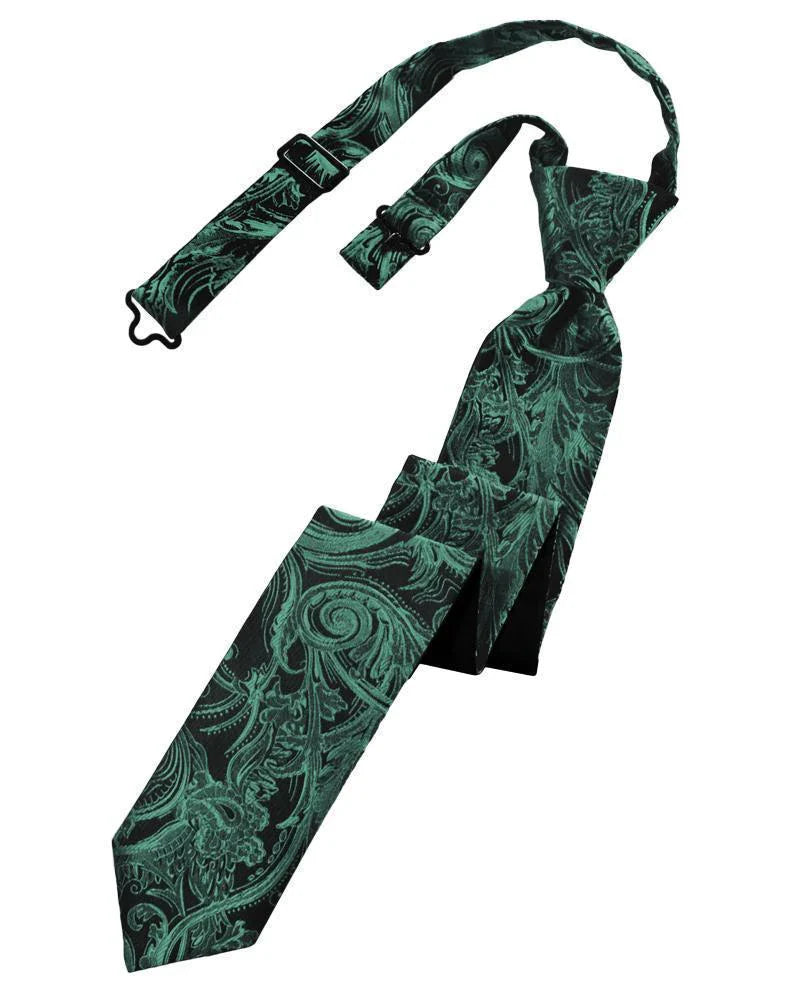 Tapestry Skinny Necktie Pre- Tied Tux-USA