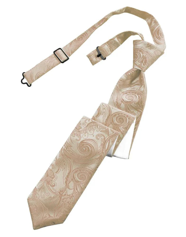 Tapestry Skinny Necktie Pre- Tied Tux-USA