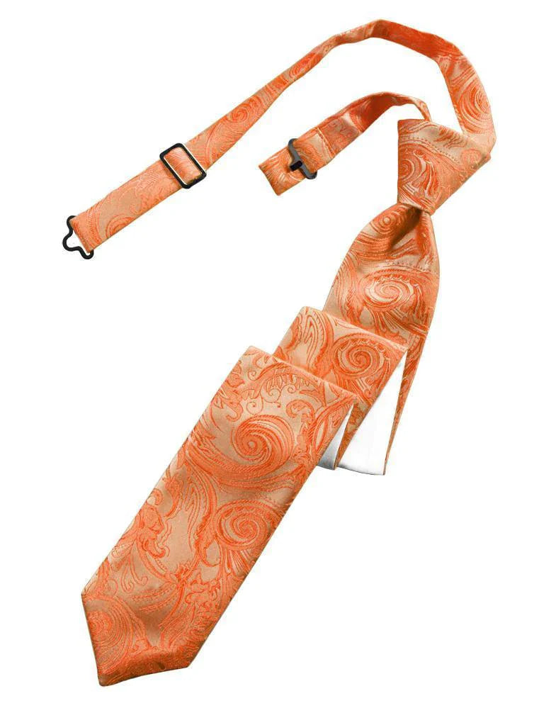 Tapestry Skinny Necktie Pre- Tied Tux-USA