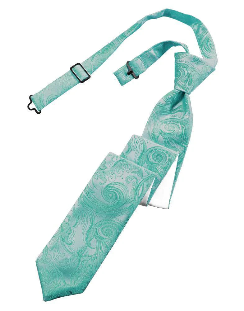 Tapestry Skinny Necktie Pre- Tied Tux-USA