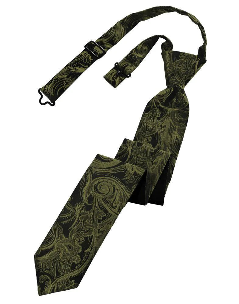 Tapestry Skinny Necktie Pre- Tied Tux-USA