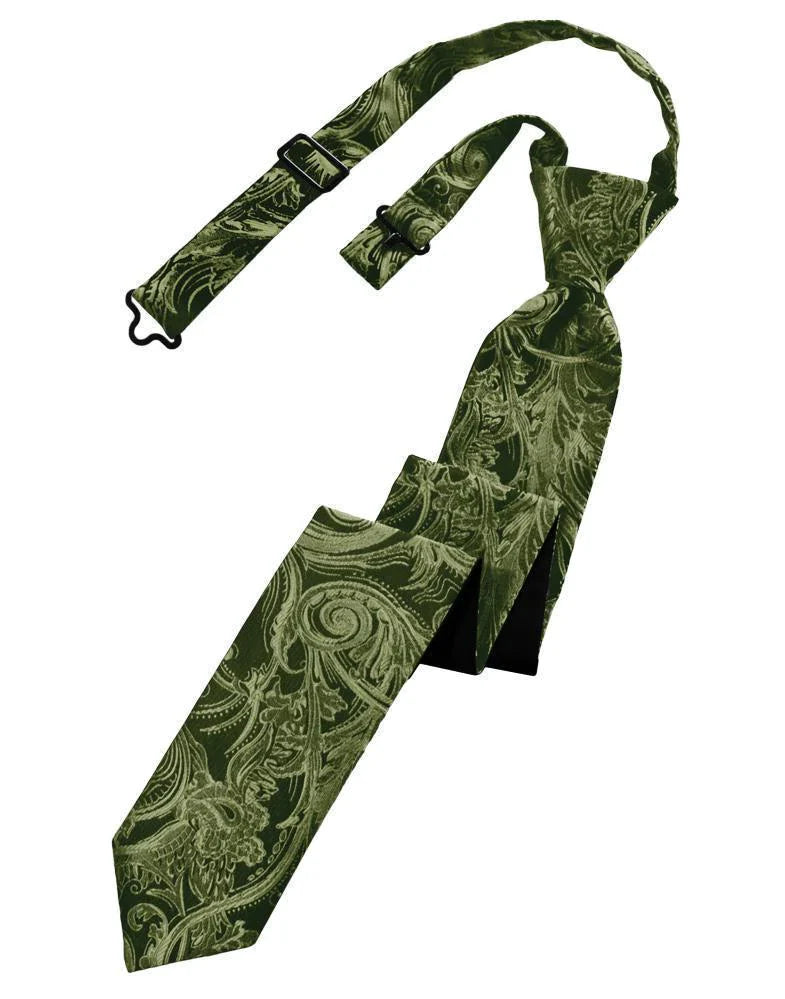 Tapestry Skinny Necktie Pre- Tied Tux-USA