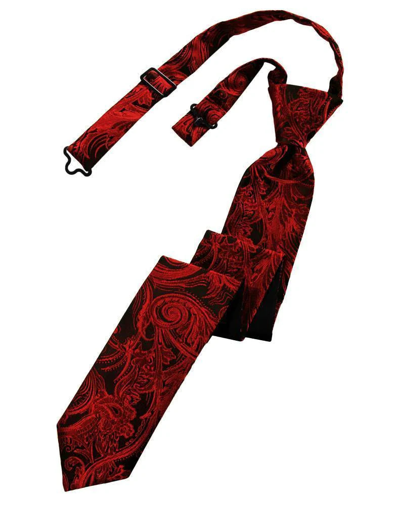 Tapestry Skinny Necktie Pre- Tied Tux-USA