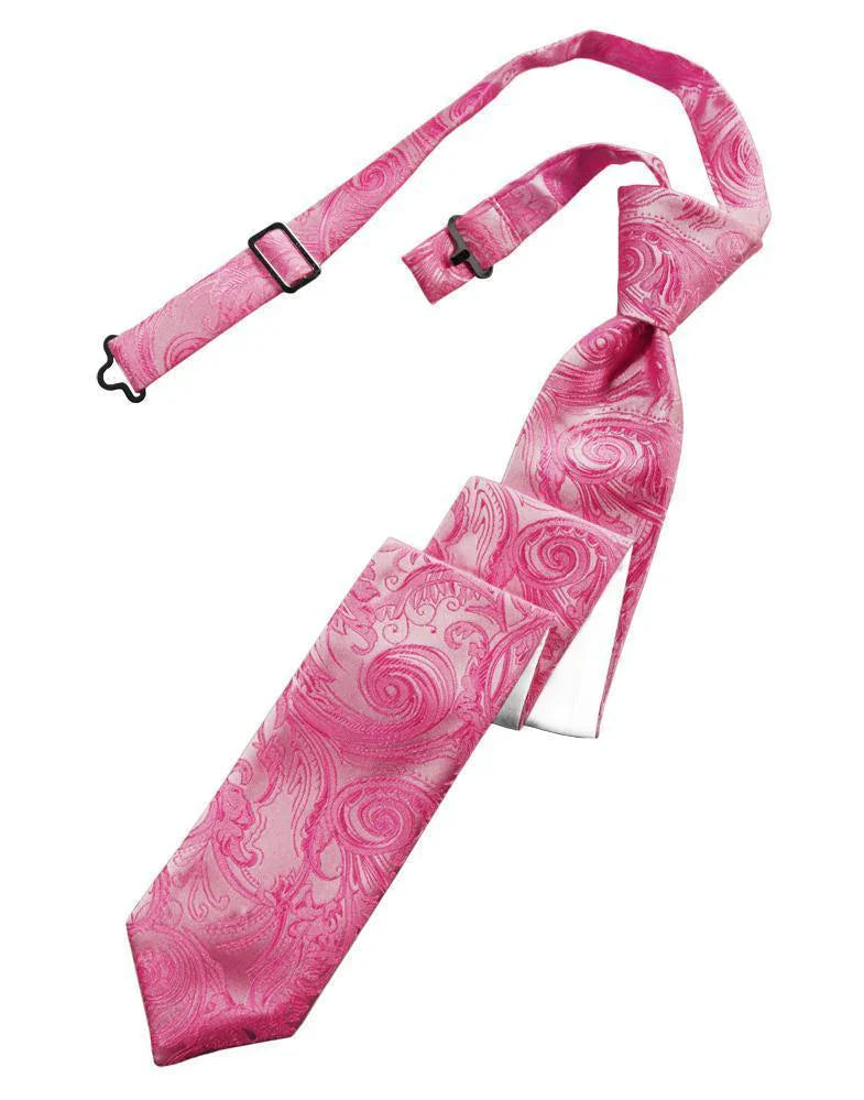 Tapestry Skinny Necktie Pre- Tied Tux-USA