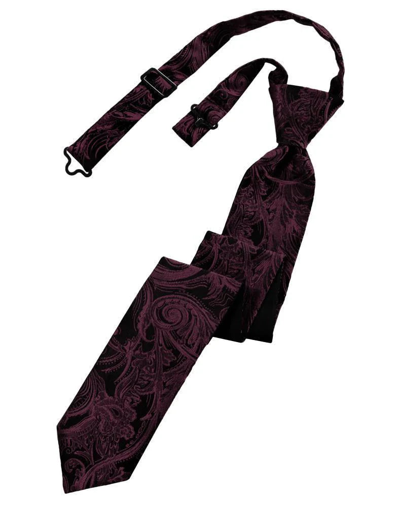 Tapestry Skinny Necktie Pre- Tied Tux-USA