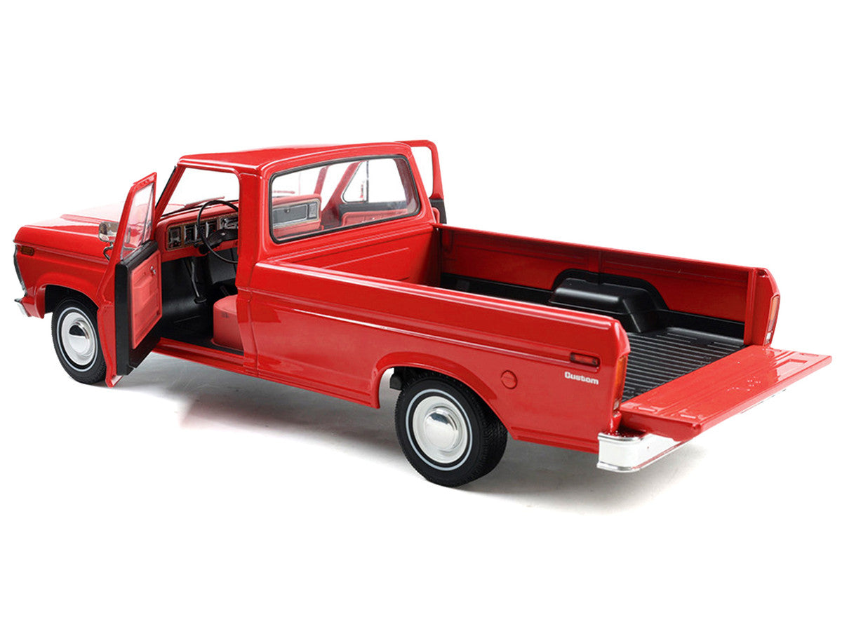 1974 Ford F-100 Pickup Truck Candy Apple Red 1/18 Diecast Model Car by IXO Models Greenlight