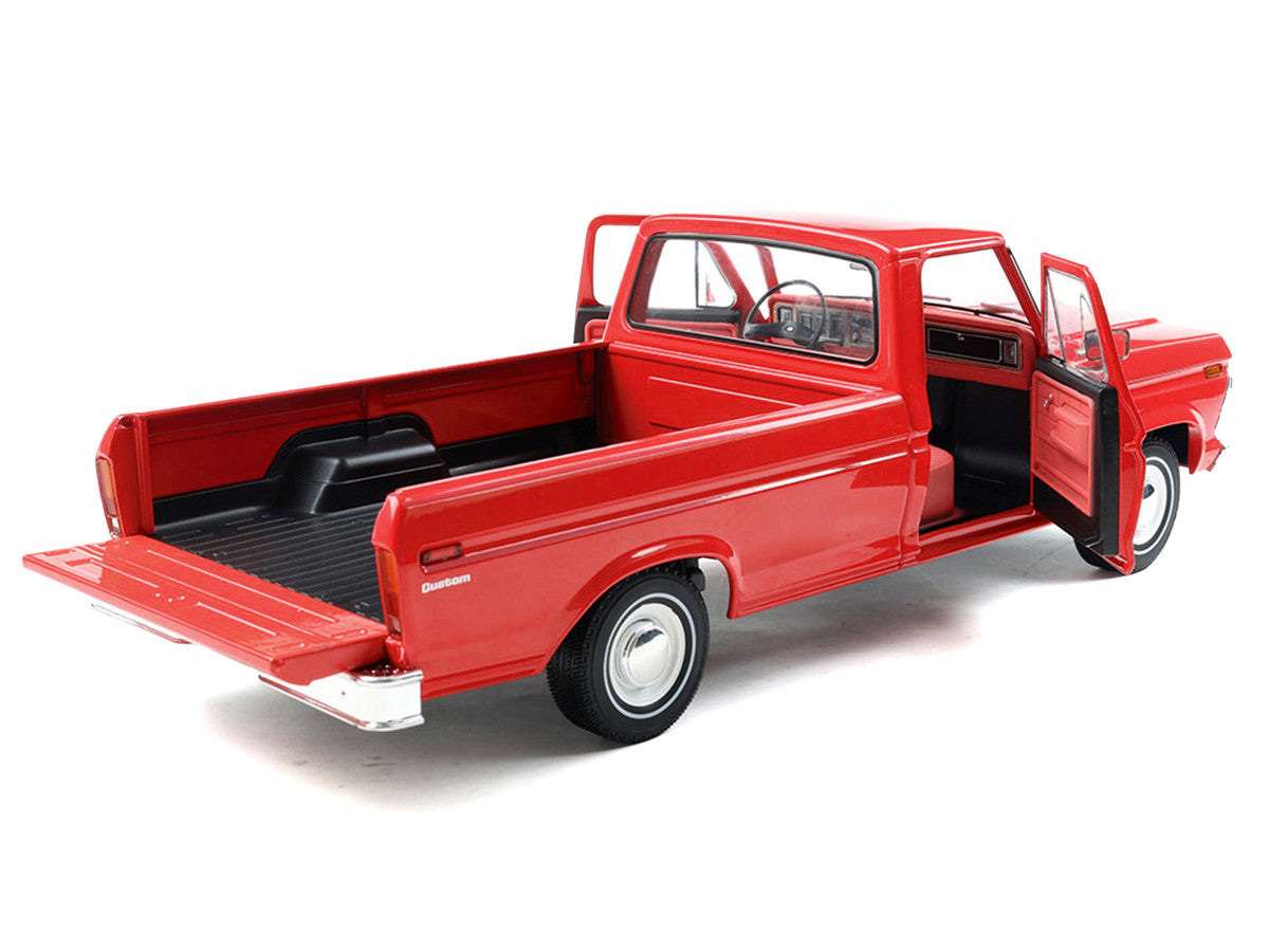 1974 Ford F-100 Pickup Truck Candy Apple Red 1/18 Diecast Model Car by IXO Models Greenlight