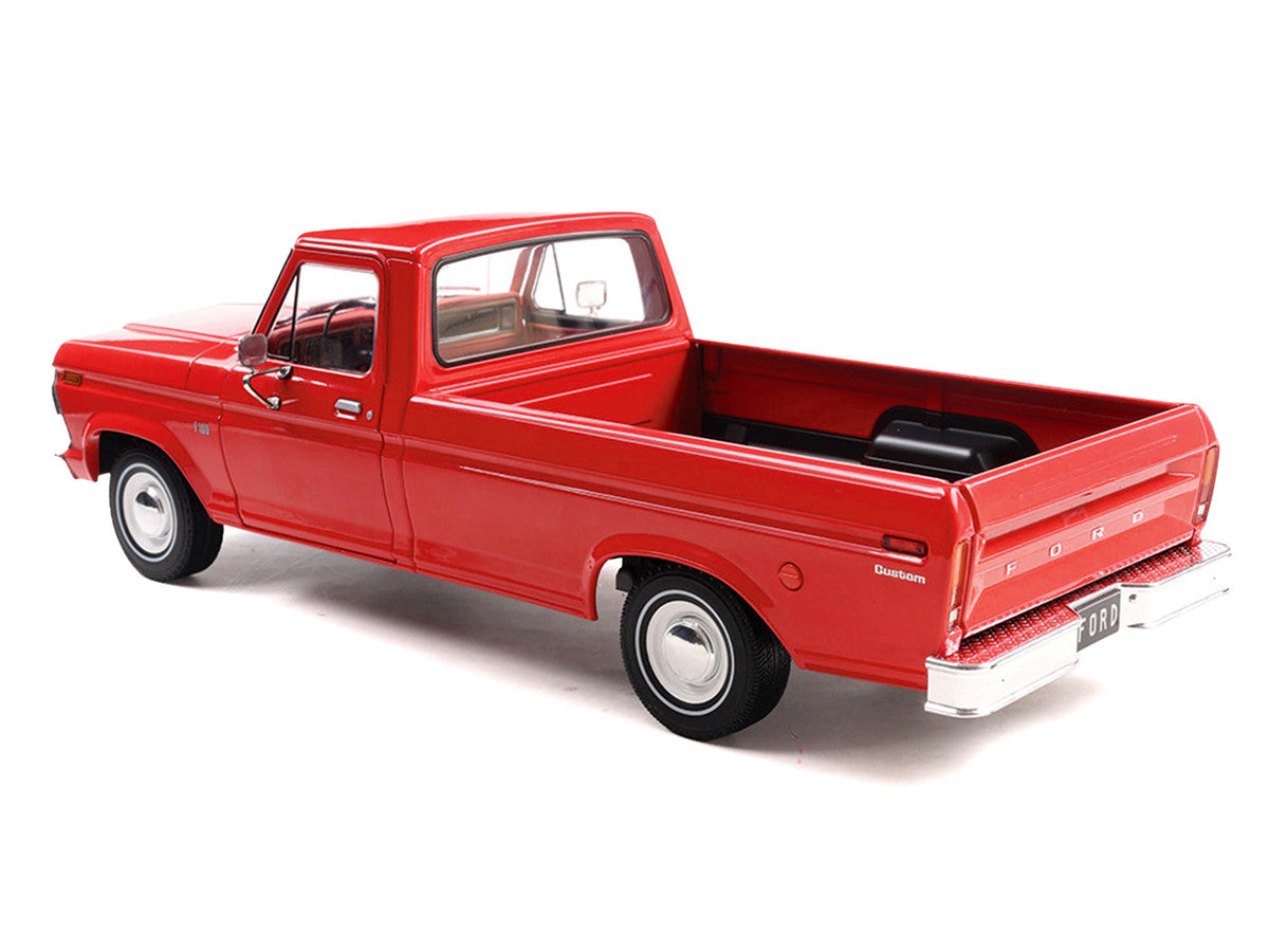 1974 Ford F-100 Pickup Truck Candy Apple Red 1/18 Diecast Model Car by IXO Models Greenlight