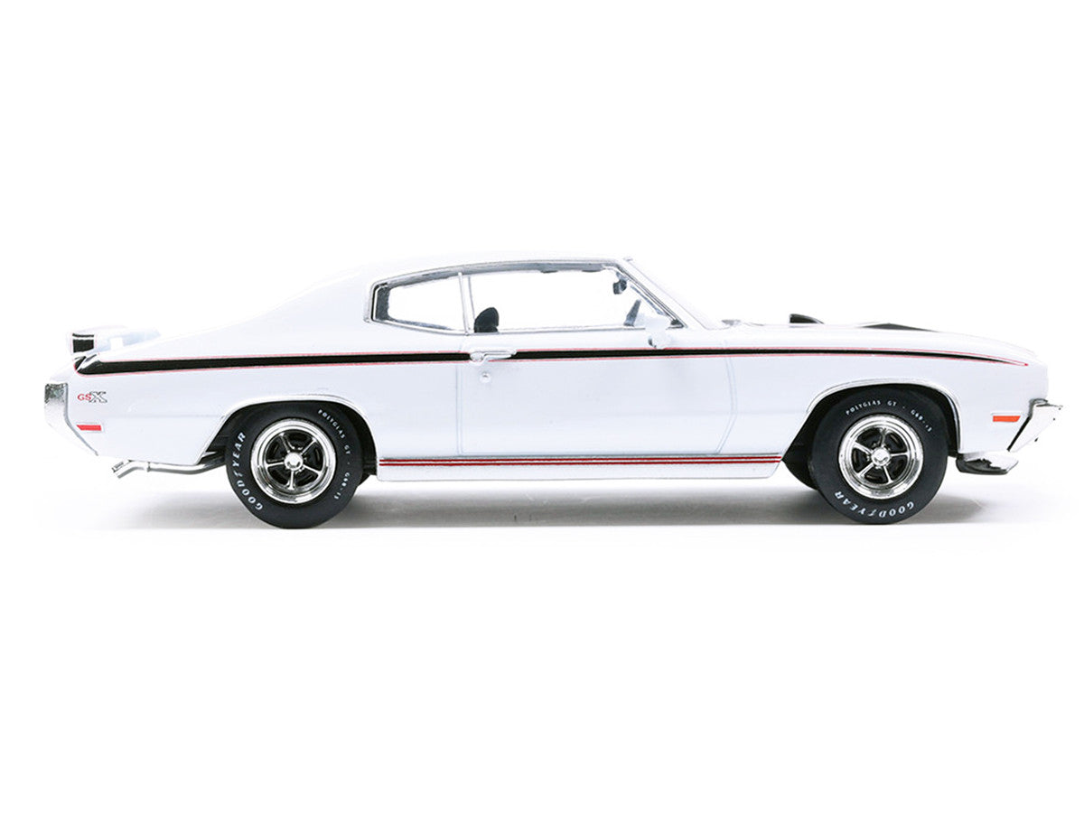 1970 Buick GSX Apollo White with Black and Red Stripes 1/43 Diecast Model by IXO Models IXO