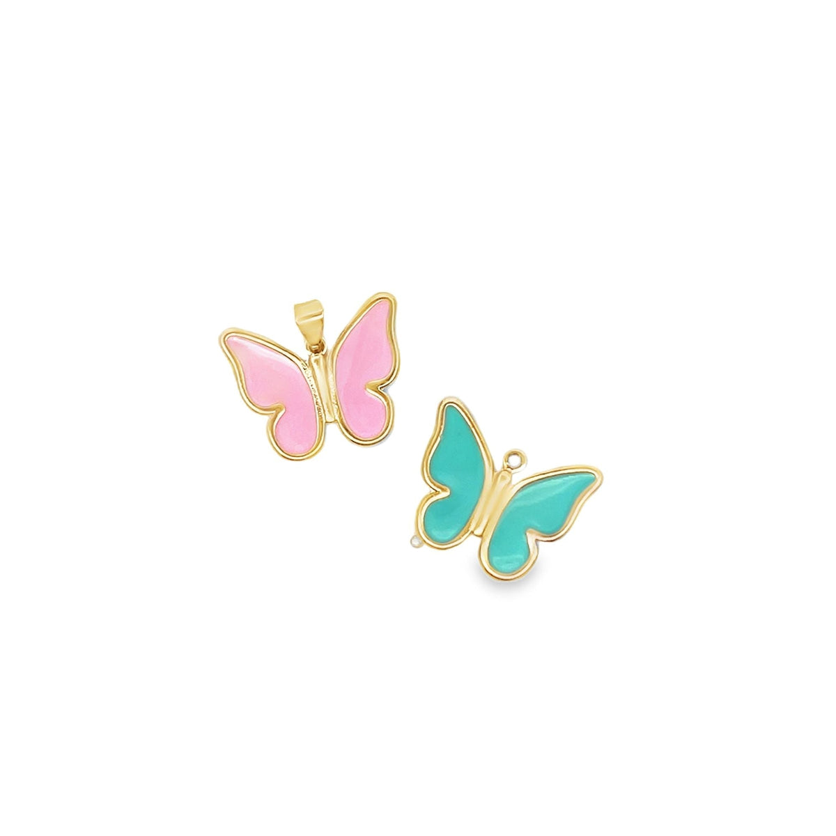 Gold Butterfly Pendant With Enamel Color For 18K Gold Filled MIA Jewelry