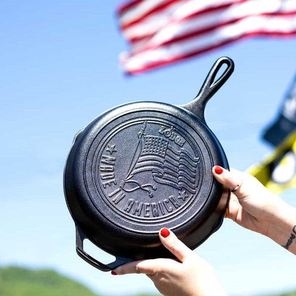 Black 10 inch Lightweight Cast Iron Skillet Set Made in USA-1