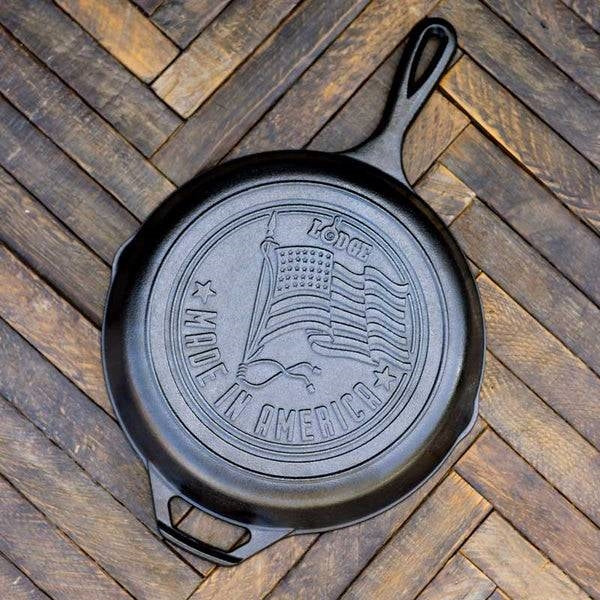 Black 10 inch Lightweight Cast Iron Skillet Set Made in USA-2