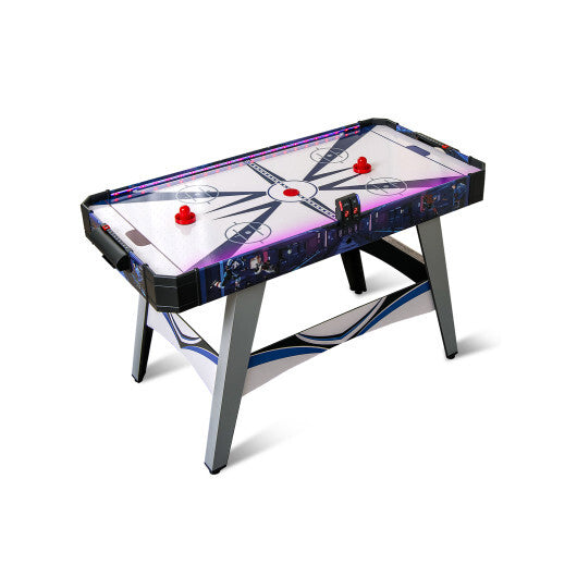 Air Powered Hockey Game Table with 2 Pushers and Pucks-Blue W2B