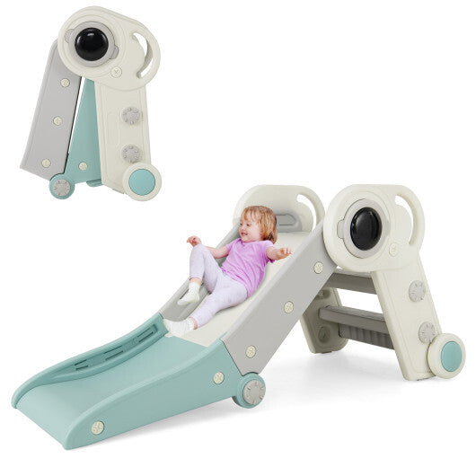 2 in 1 Baby Slide with Climber for Toddlers Age 18+ Months-Gray W2B