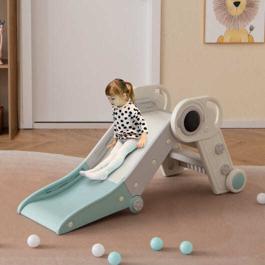 2 in 1 Baby Slide with Climber for Toddlers Age 18+ Months-Gray W2B