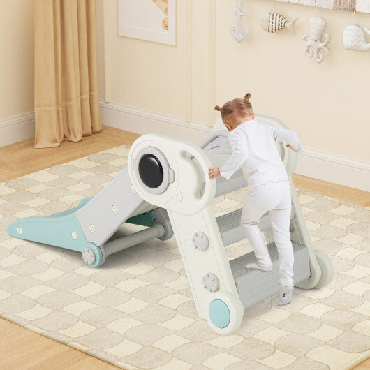 2 in 1 Baby Slide with Climber for Toddlers Age 18+ Months-Gray W2B