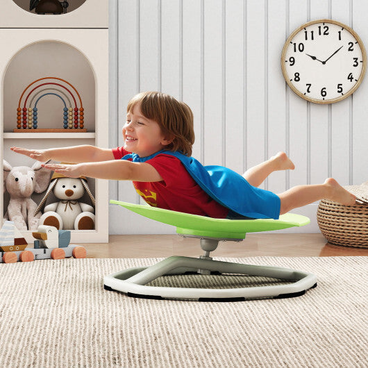 Kids Sensory Swivel Chair Cat Claw 360 Spinning Chair with Non-Slip Metal Base-Green W2B