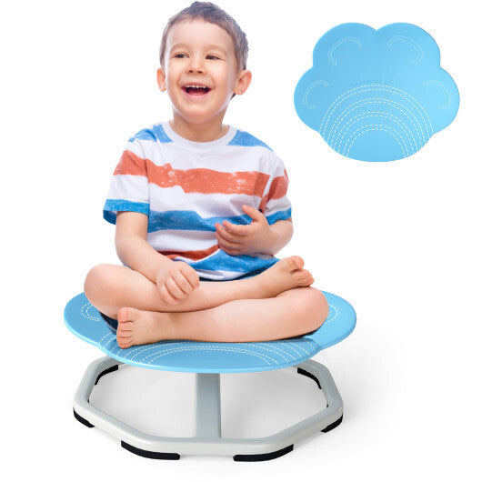 Kids Sensory Swivel Chair Cat Claw 360 Spinning Chair with Non-Slip Metal Base-Green W2B
