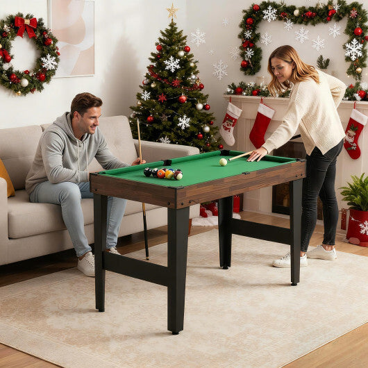 10-in-1 Combo Game Table Set 50inch Multi-Game Table with Foosball-Brown W2B