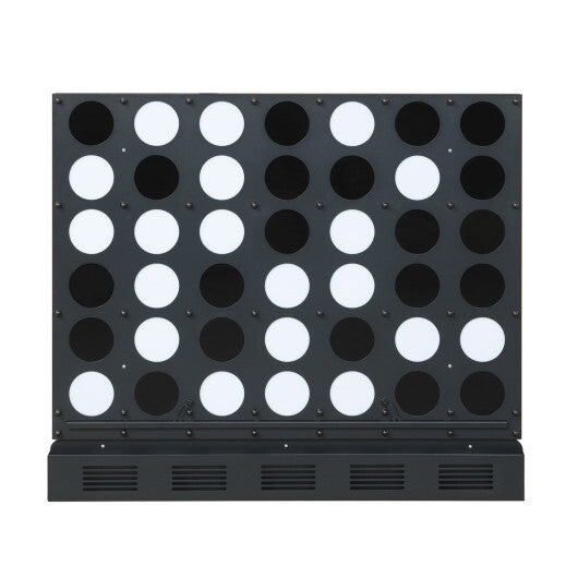 Wall-mounted Metal Connect-4 Game with Acrylic Discs-Walnut W2B