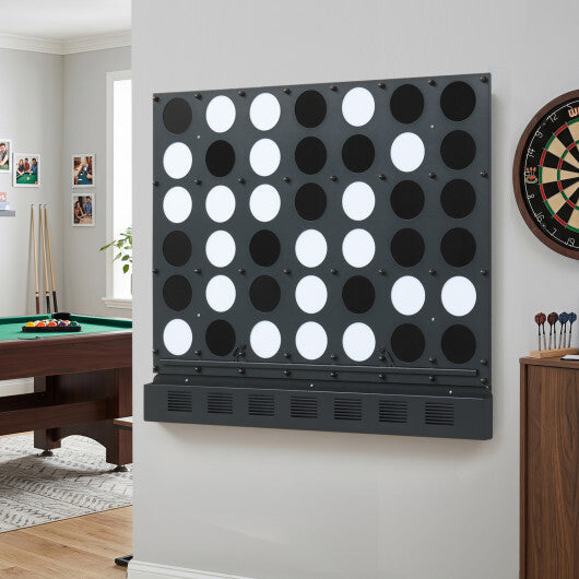 Wall-mounted Jumbo 4-in-a-Row Game with Acrylic Discs-Walnut W2B