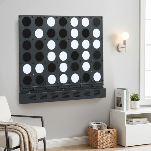 Wall-mounted Jumbo 4-in-a-Row Game with Acrylic Discs-Walnut W2B