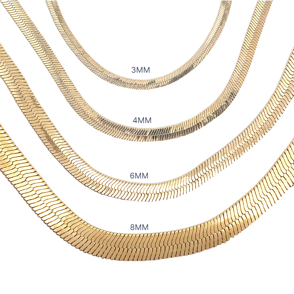 Herringbone Chain (H21-39/I15/I18/I21-23/E167/E174-175) MIA Jewelry