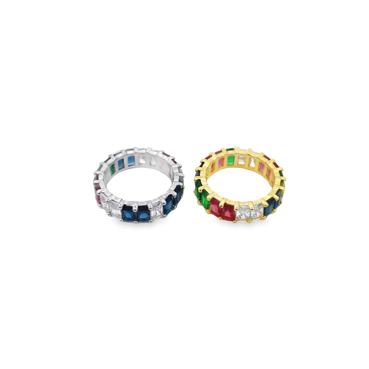 Rainbow Multicolor CZ Stones Ring (D55) MIA Jewelry