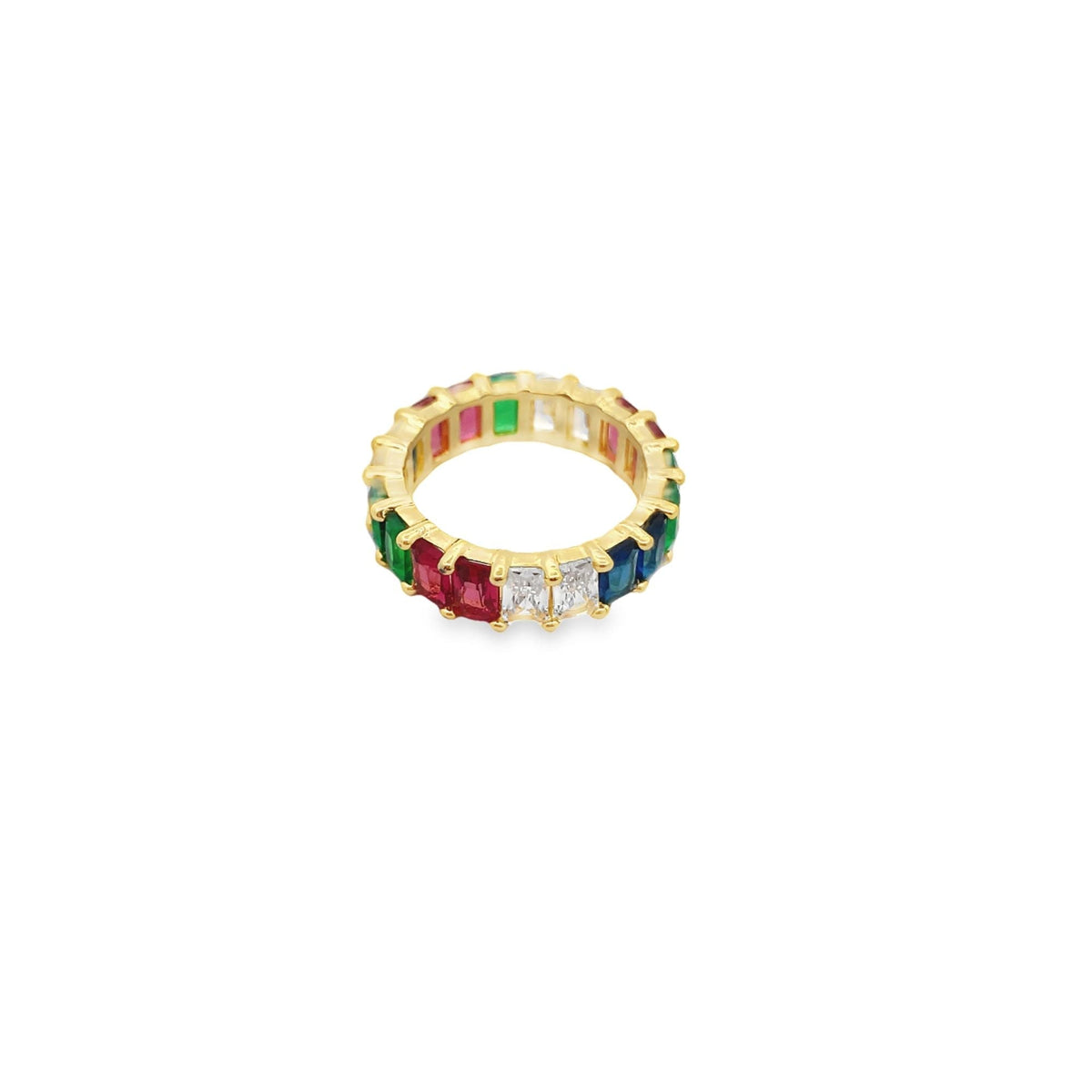 Rainbow Multicolor CZ Stones Ring (D55) MIA Jewelry