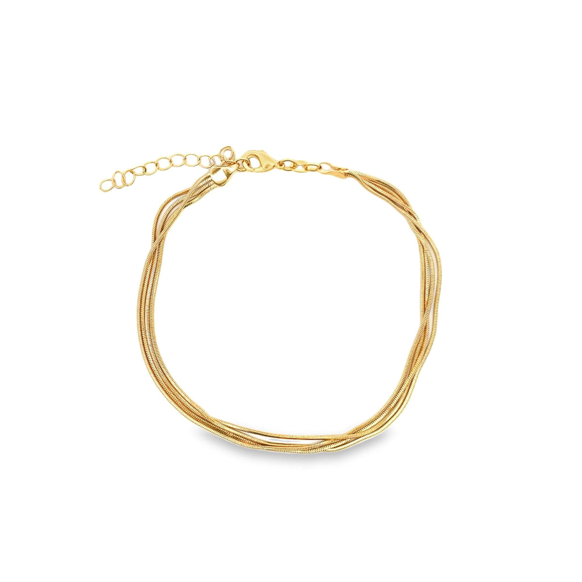 Smooth Quadruple Snake Box Necklace (H146/E255/I502) MIA Jewelry