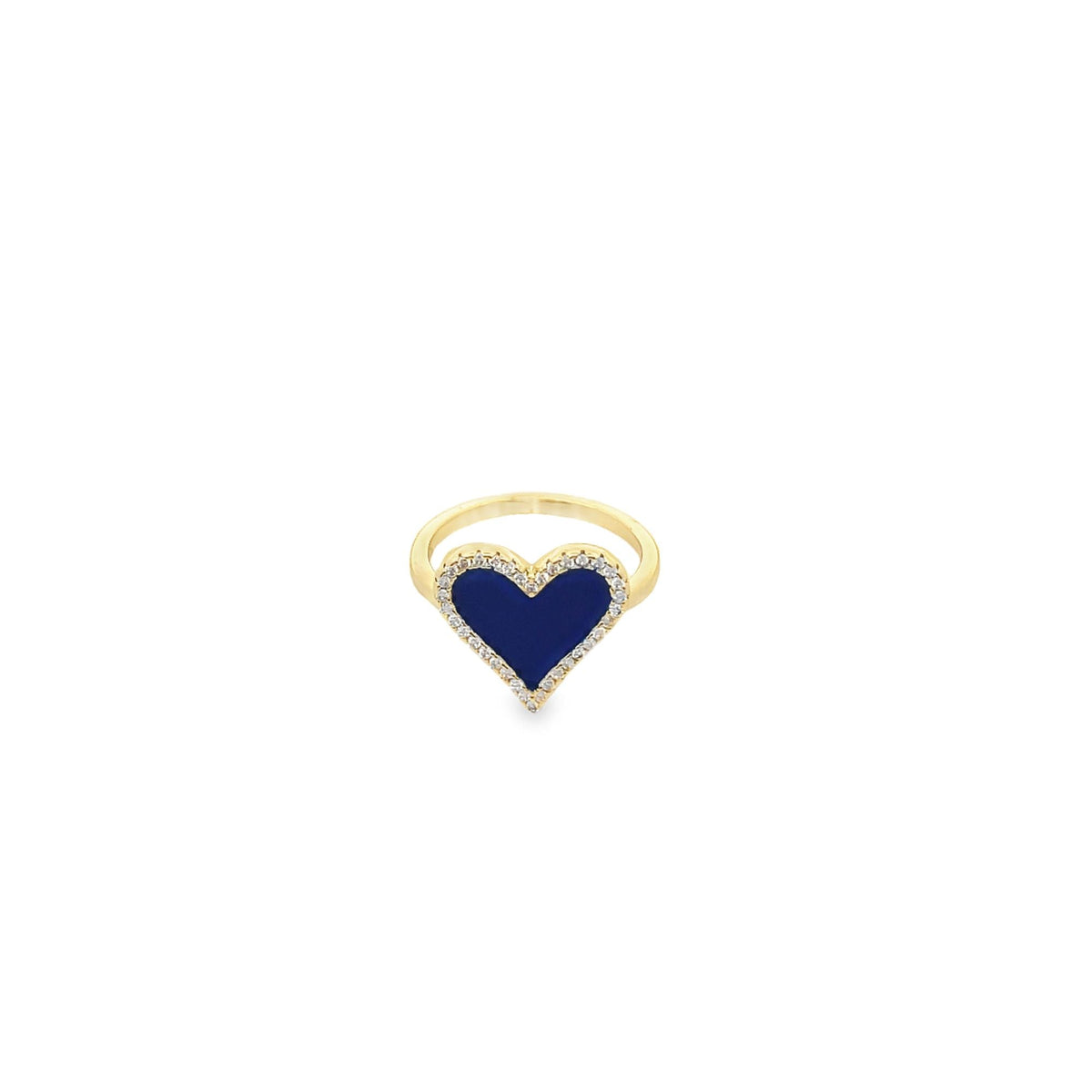 Enamel Micro CZ Heart Ring (D67) MIA Jewelry