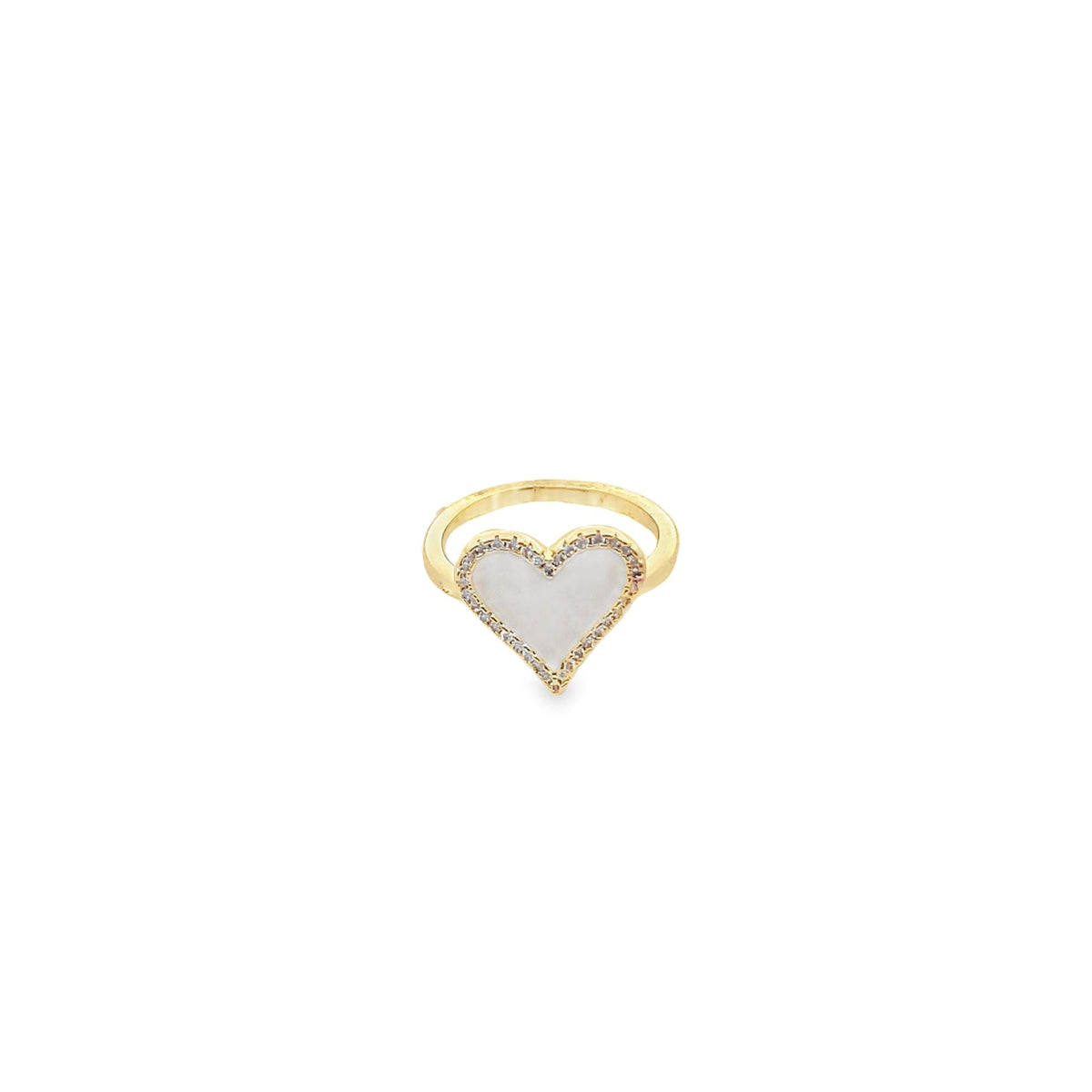 Enamel Micro CZ Heart Ring (D67) MIA Jewelry