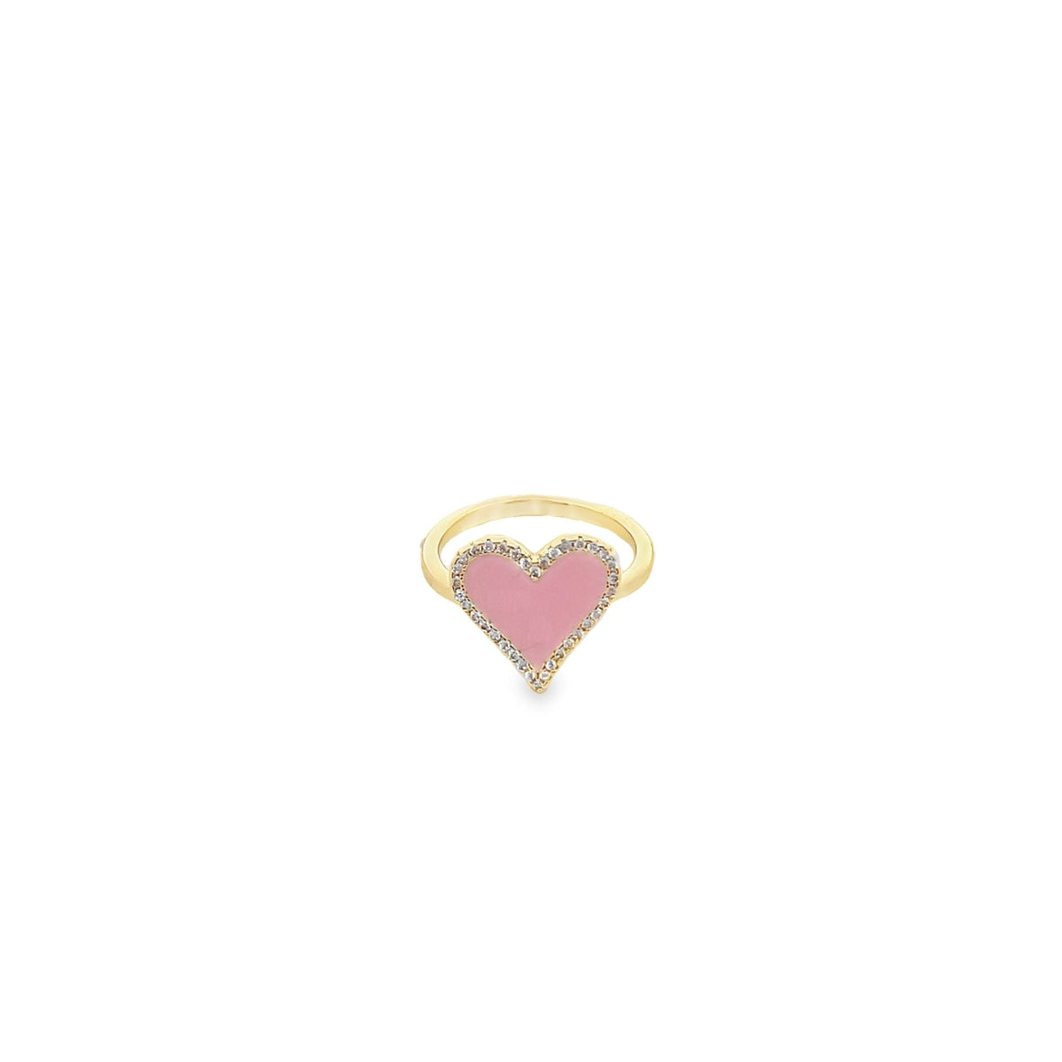 Enamel Micro CZ Heart Ring (D67) MIA Jewelry