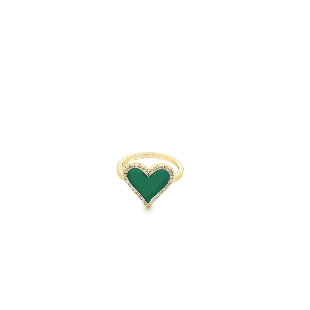 Enamel Micro CZ Heart Ring (D67) MIA Jewelry