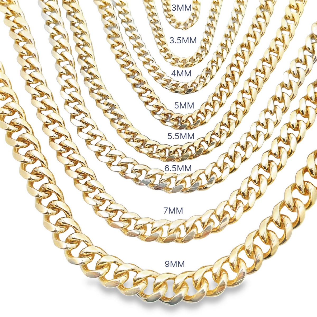 Miami Cuban Link Anklet (E193/E205-E210) MIA Jewelry