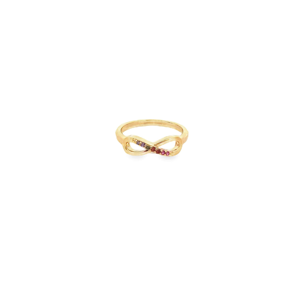 Multicolor CZ Minimalist Infinity Ring MIA Jewelry