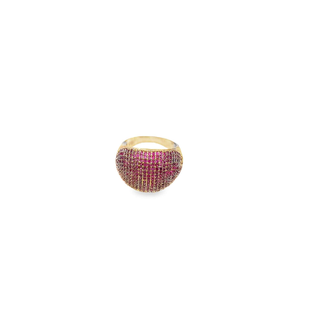 Colored CZ Paved Thin Dome Ring (D19) MIA Jewelry
