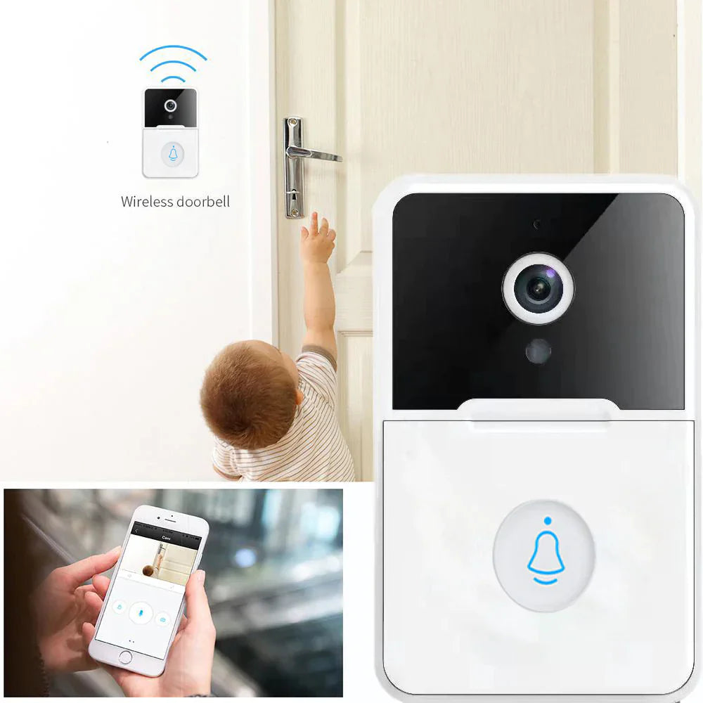 Wireless Security Smart WiFi Doorbell Intercom Video Camera Door Ring Bell Chime Pi-Mart