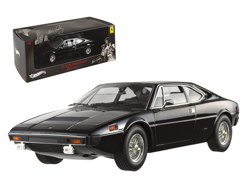 Ferrari Dino 308 GT4 Black (Elvis Presley Owned) "Elite Edition" Series 1/18 Diecast Model Car by Hot Wheels