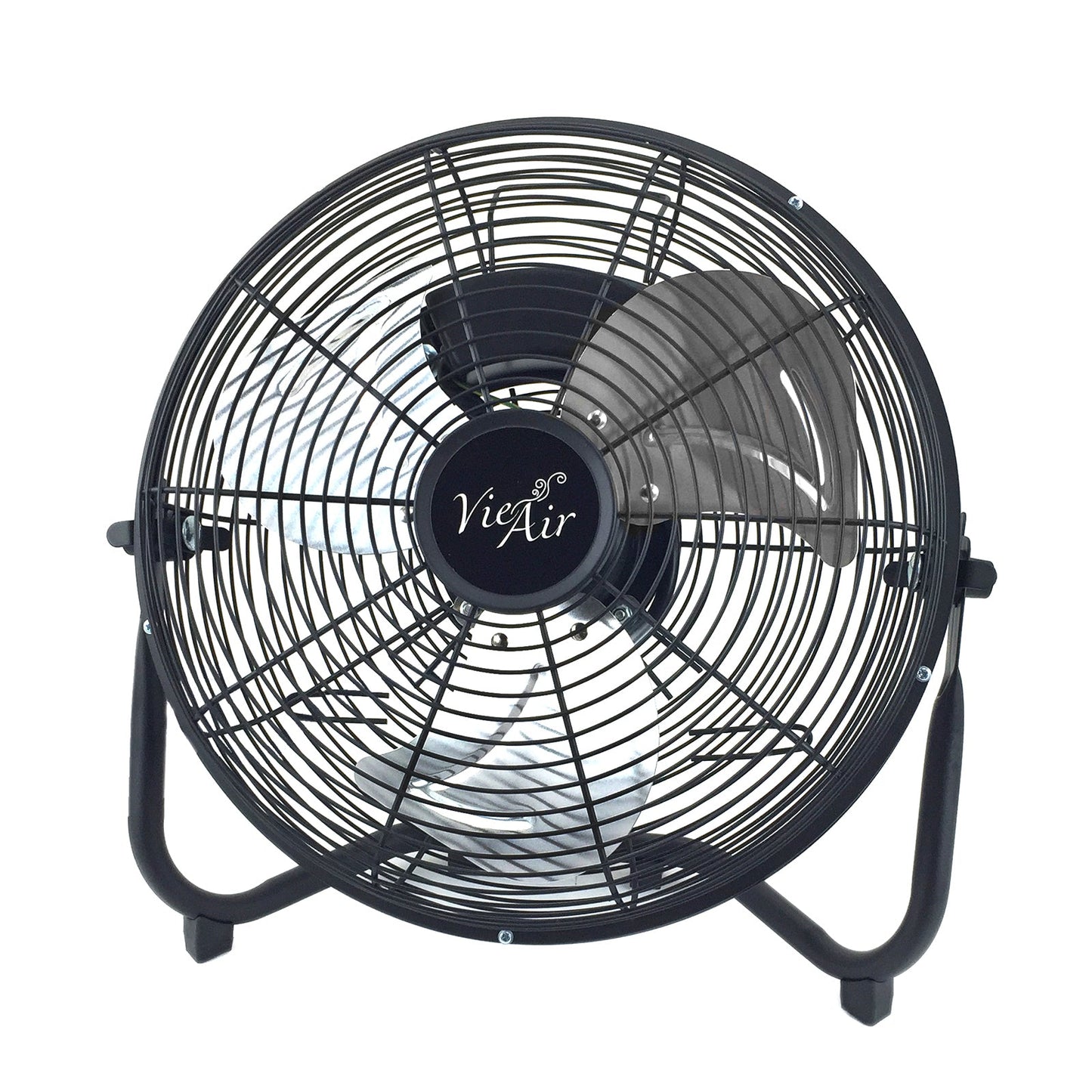 Vie Air 12 Inch High Velocity All Metal Tilting 3 Speed Floor Fan W2B
