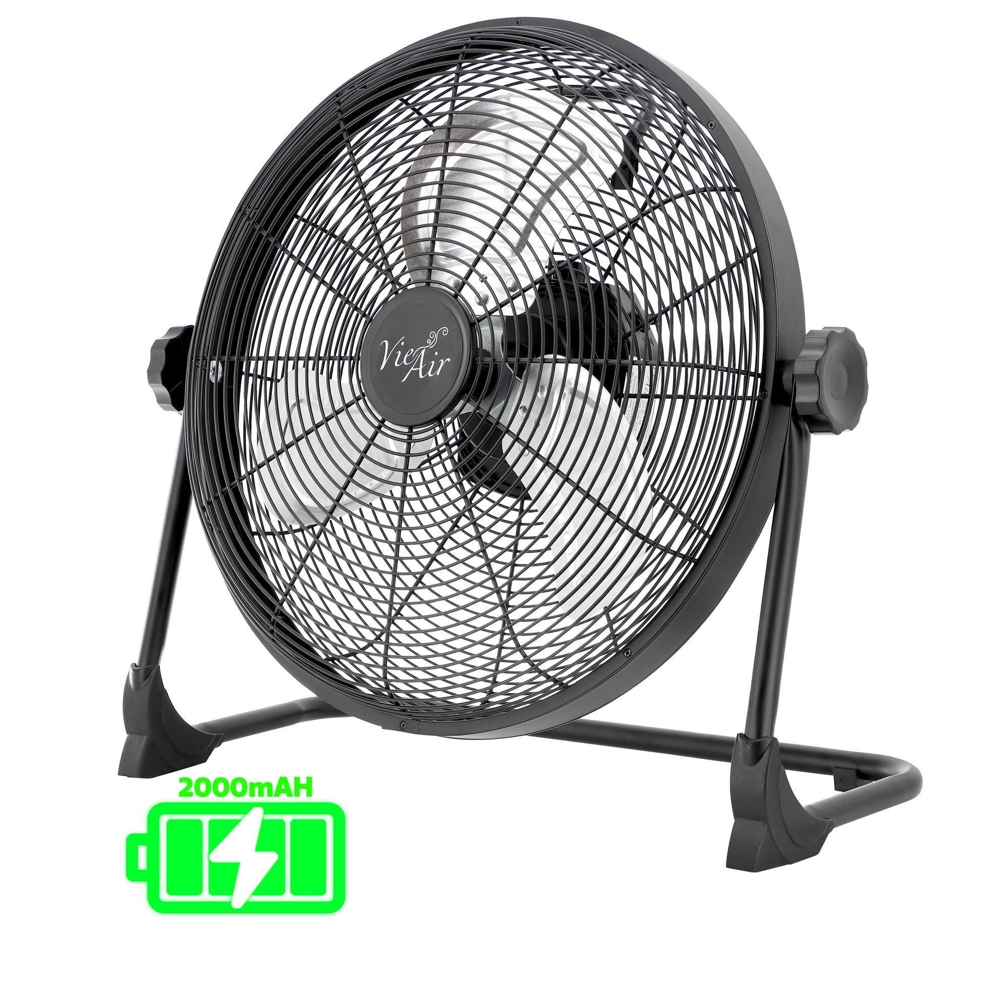 Vie Air 16 Inch Rechargeable Indoor/Outdoor Floor Fan (IPX4 Rated) W2B